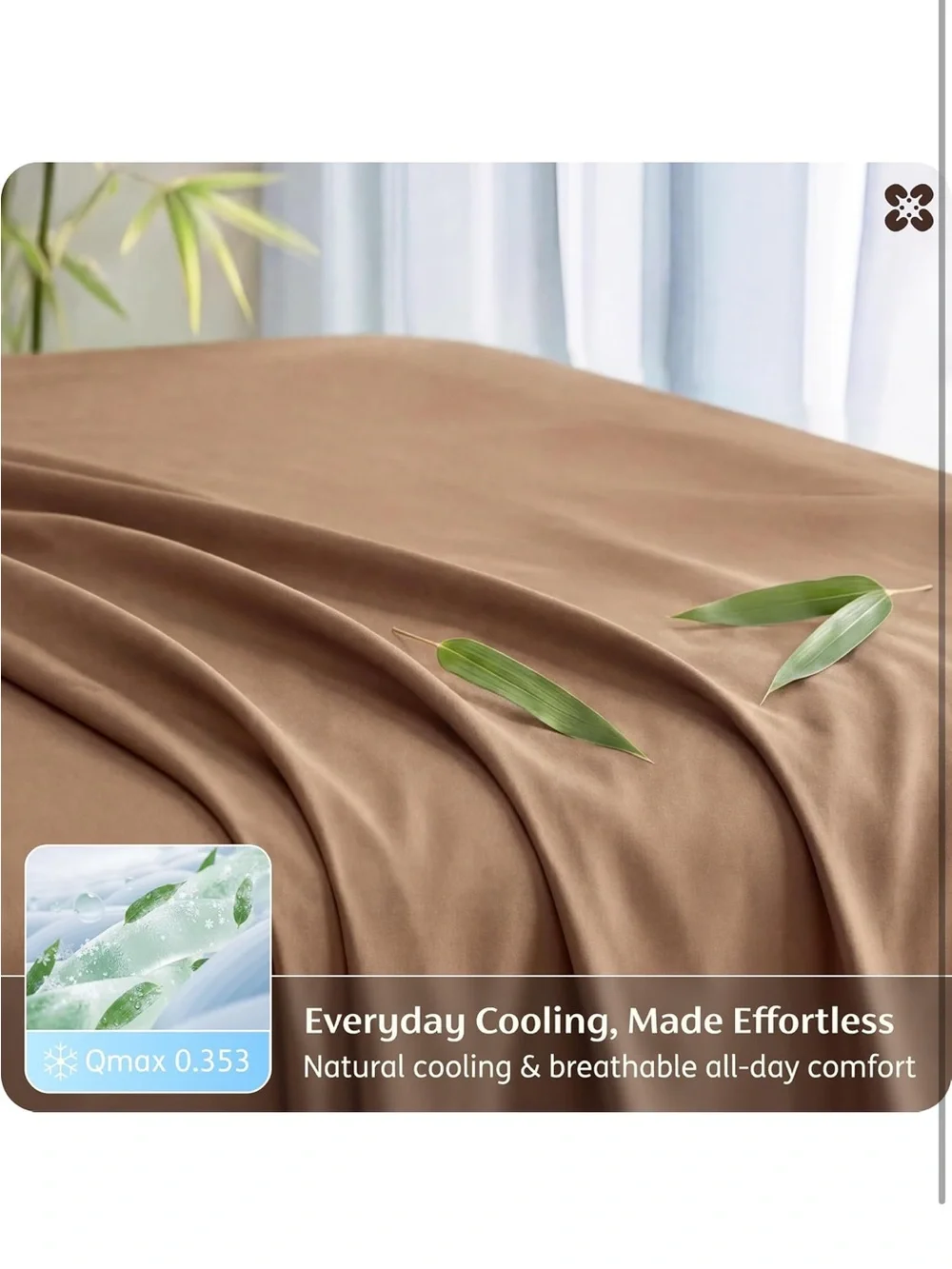 NEW Bedsure PureWoven 100% Rayon Derived from Bamboo, Queen Sheets, 4 Pcs